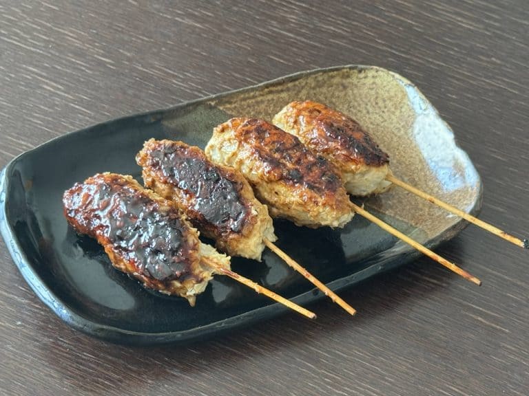 Yakitori Style Tsukune (Japanese Chicken Meatballs with Sauce)